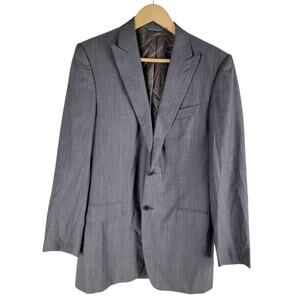 Canali Wool blazer lined gray Two button Single Vent Size 50L